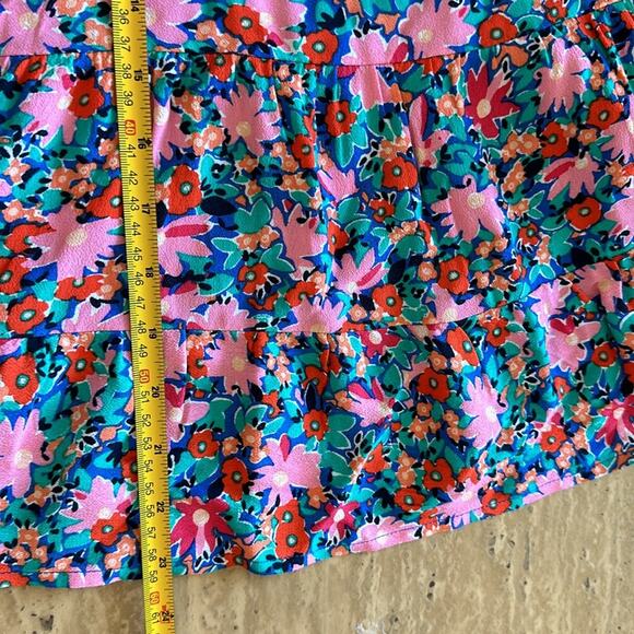 Loft Floral Peplum Flowy V Neck Lightweight NWT Boho Cottagecore S28 - Picture 9 of 9